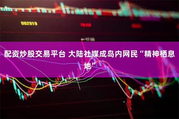 配资炒股交易平台 大陆社媒成岛内网民“精神栖息地”